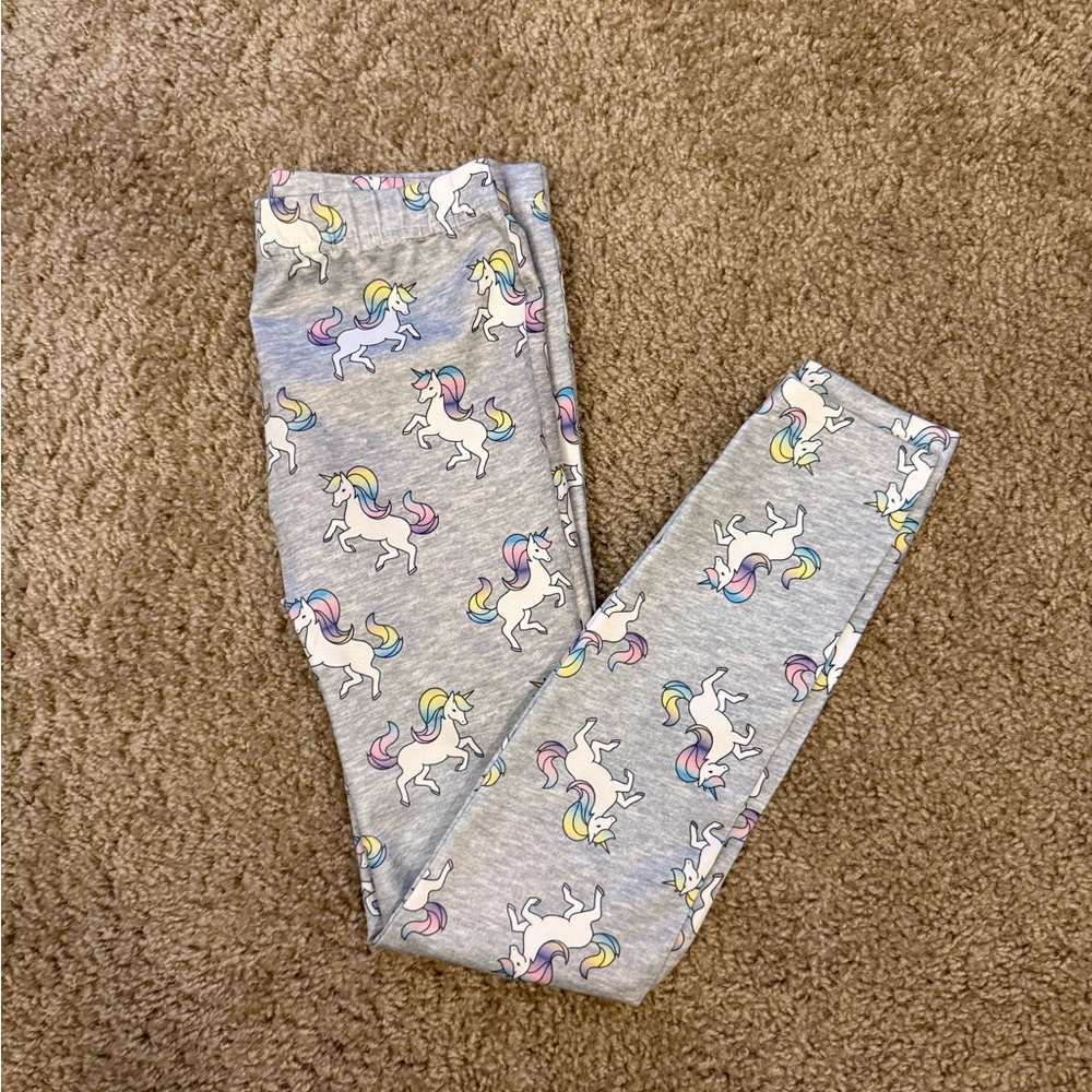 Copelli Kids Unicorn Print Leggings Gray Size S/M
